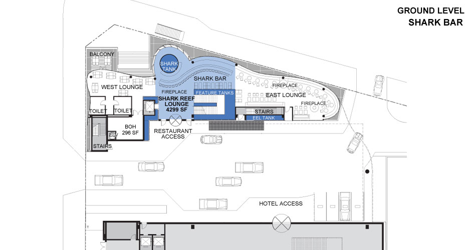 Shark Bar Floor Plan