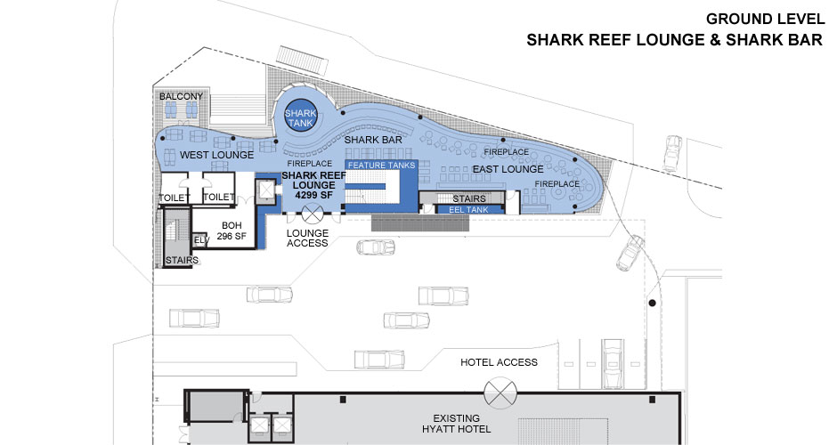 Shark Reef Lounge & Shark Bar Floor Plan